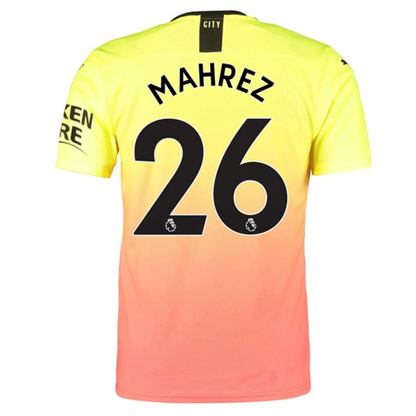 Camiseta Manchester City NO.26 Mahrez 3ª Kit 2019 2020 Naranja